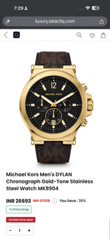 Michael Kors Dylan Black Chronograph