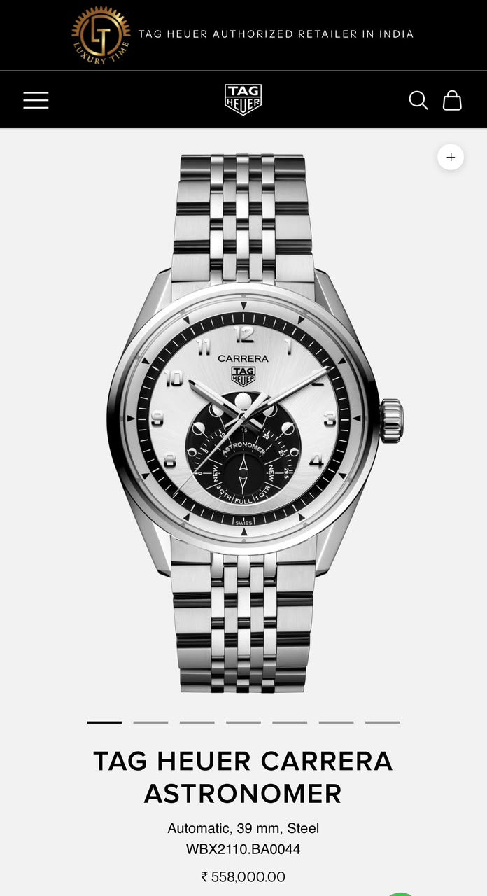 Tag Heuer Carrera Astronomer Silver