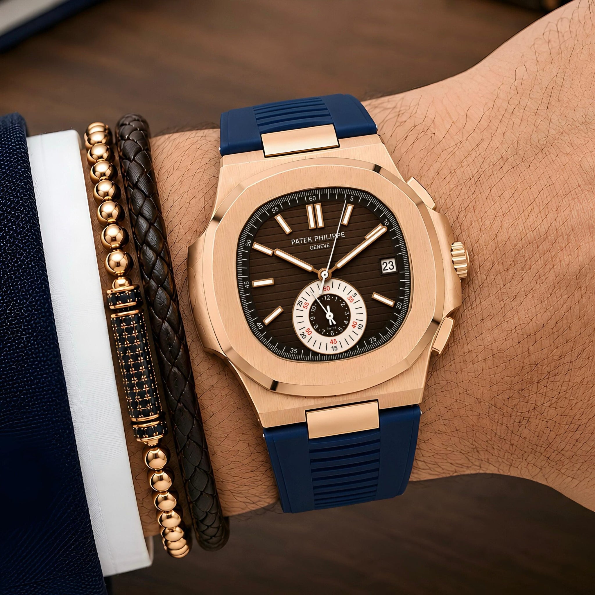 Patek Philippe Nautilus Rose Gold Blue