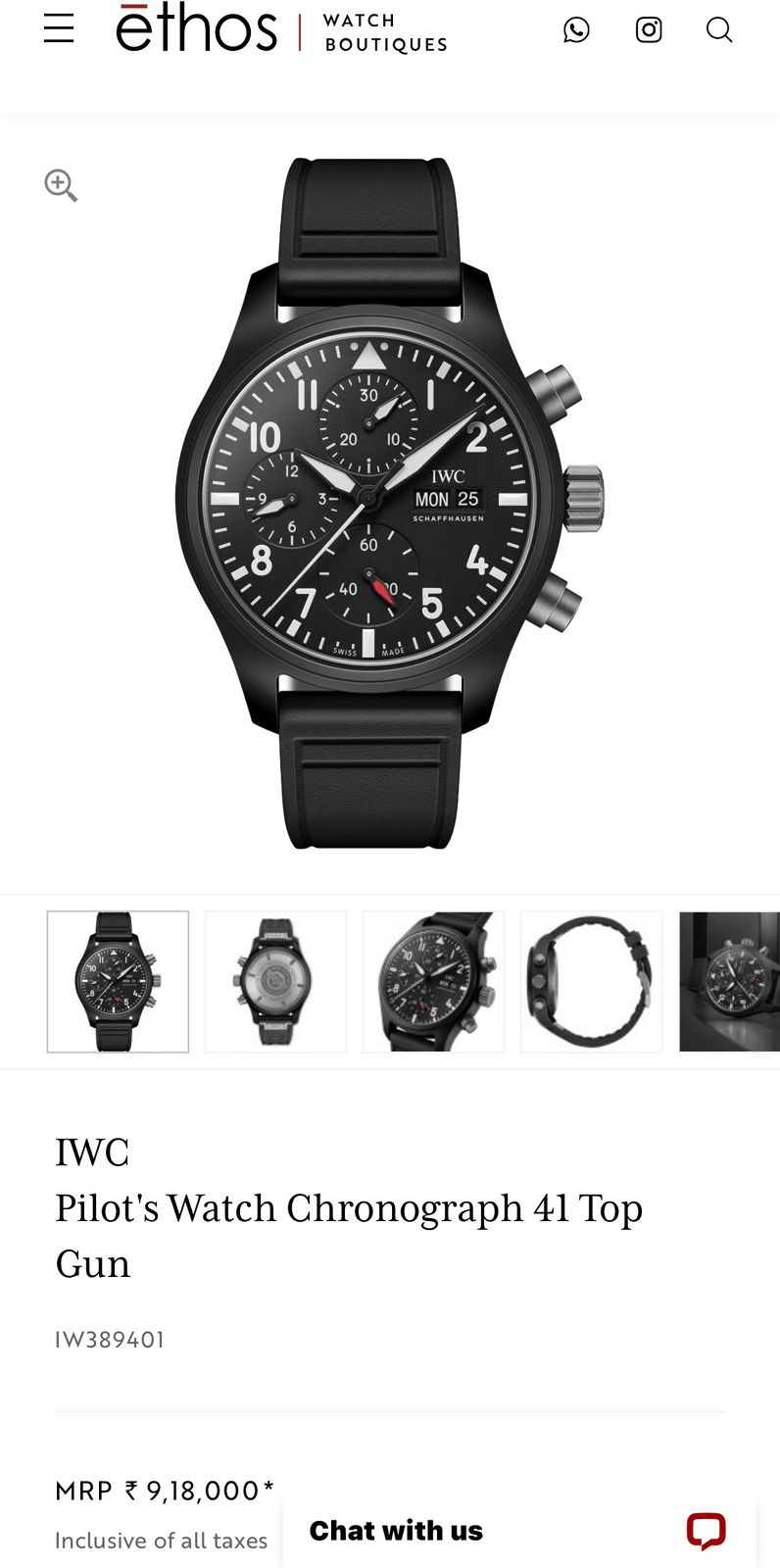 IWC Pilot’s Top Gun Edition Chronograph