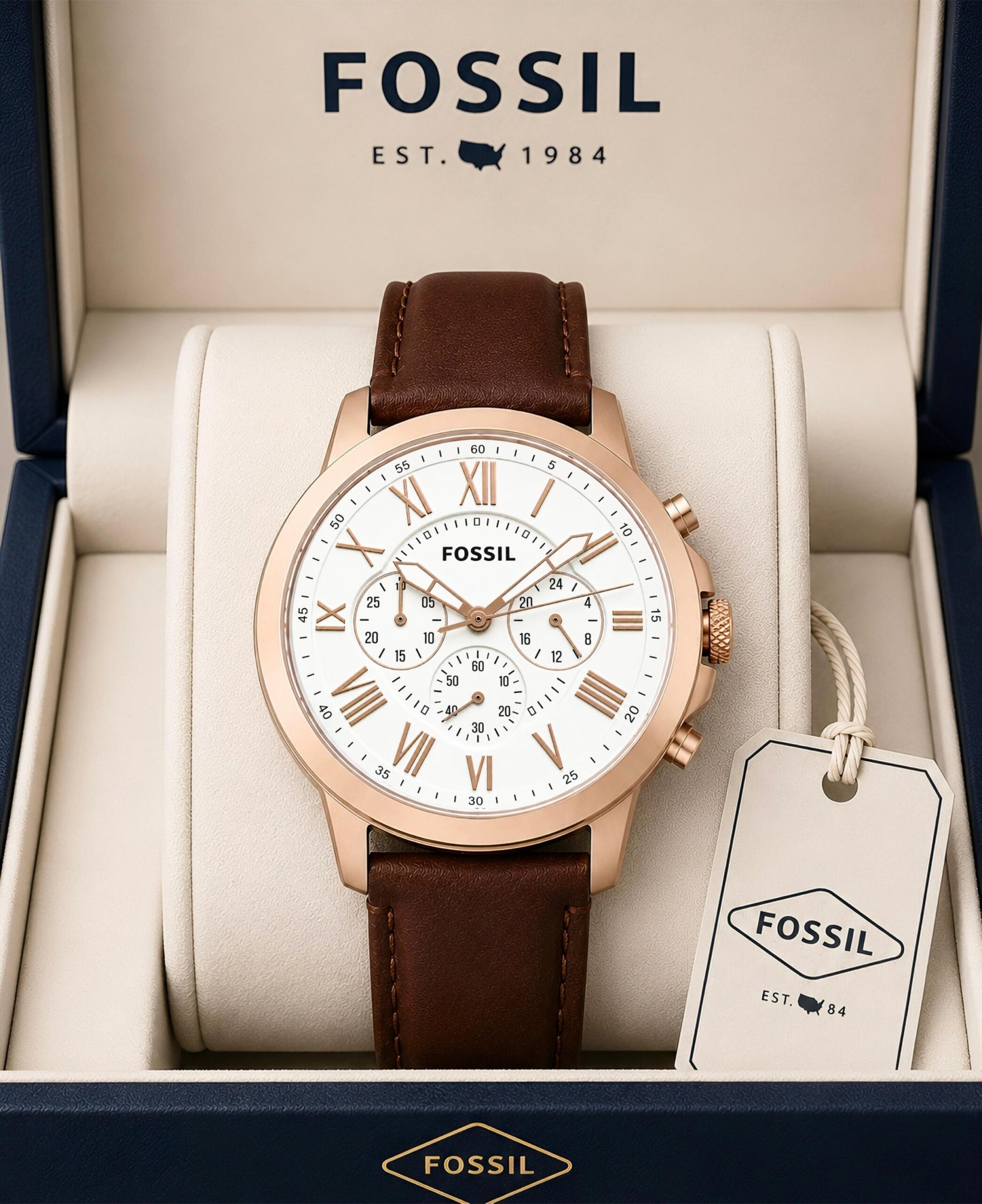 Fossil Roman Chronograph Brown