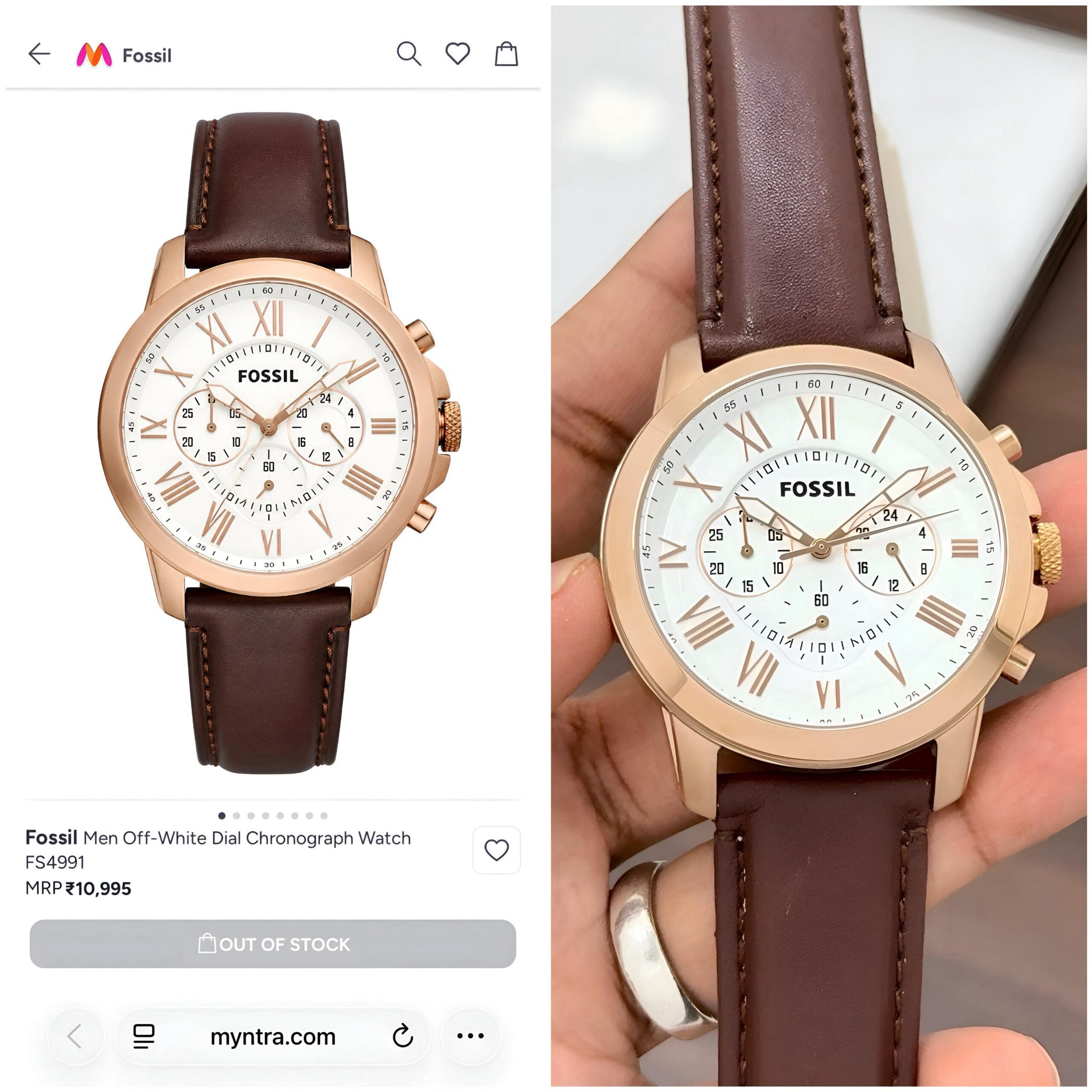 Fossil Roman Chronograph Brown