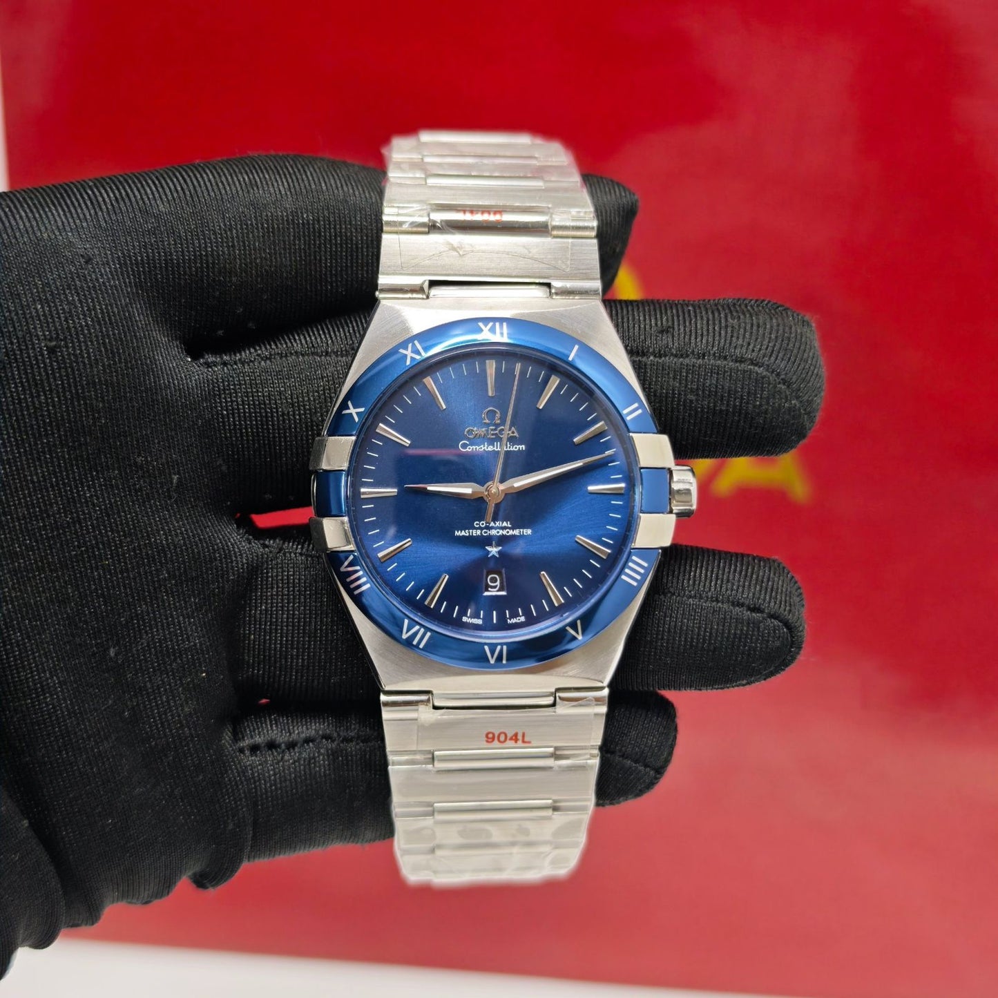 Omega Constellation Silver Blue Automatic