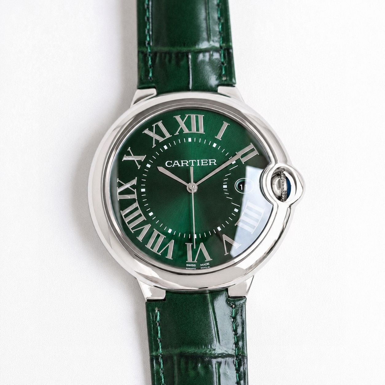 Cartier Ballon Bleu Green Leather Edition