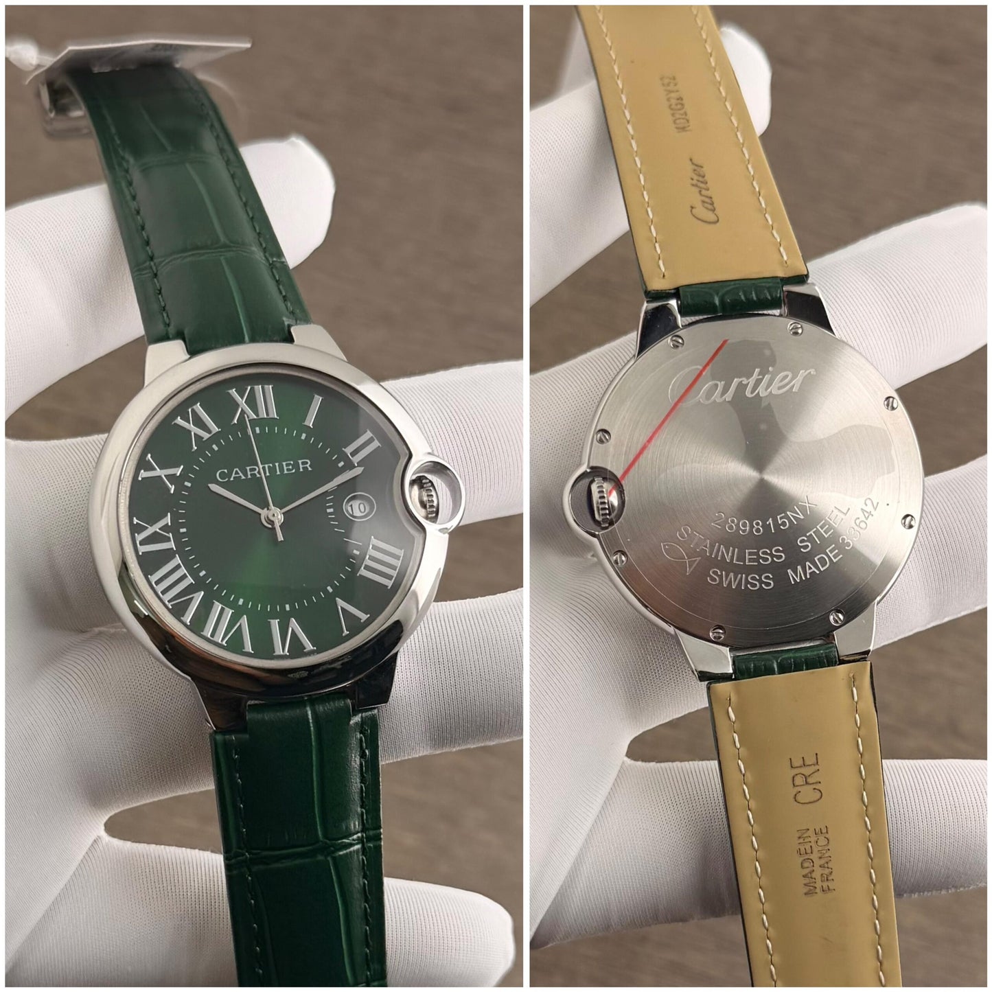 Cartier Ballon Bleu Green Leather Edition