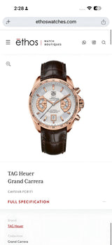 TAG Heuer Grand Carrera White Dial Calibre 17