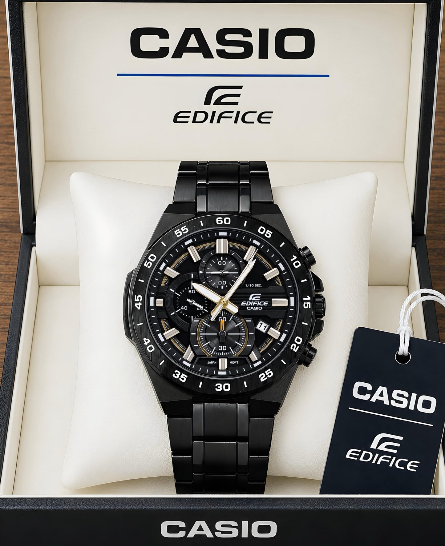 Edifice Casio Black Chronograph