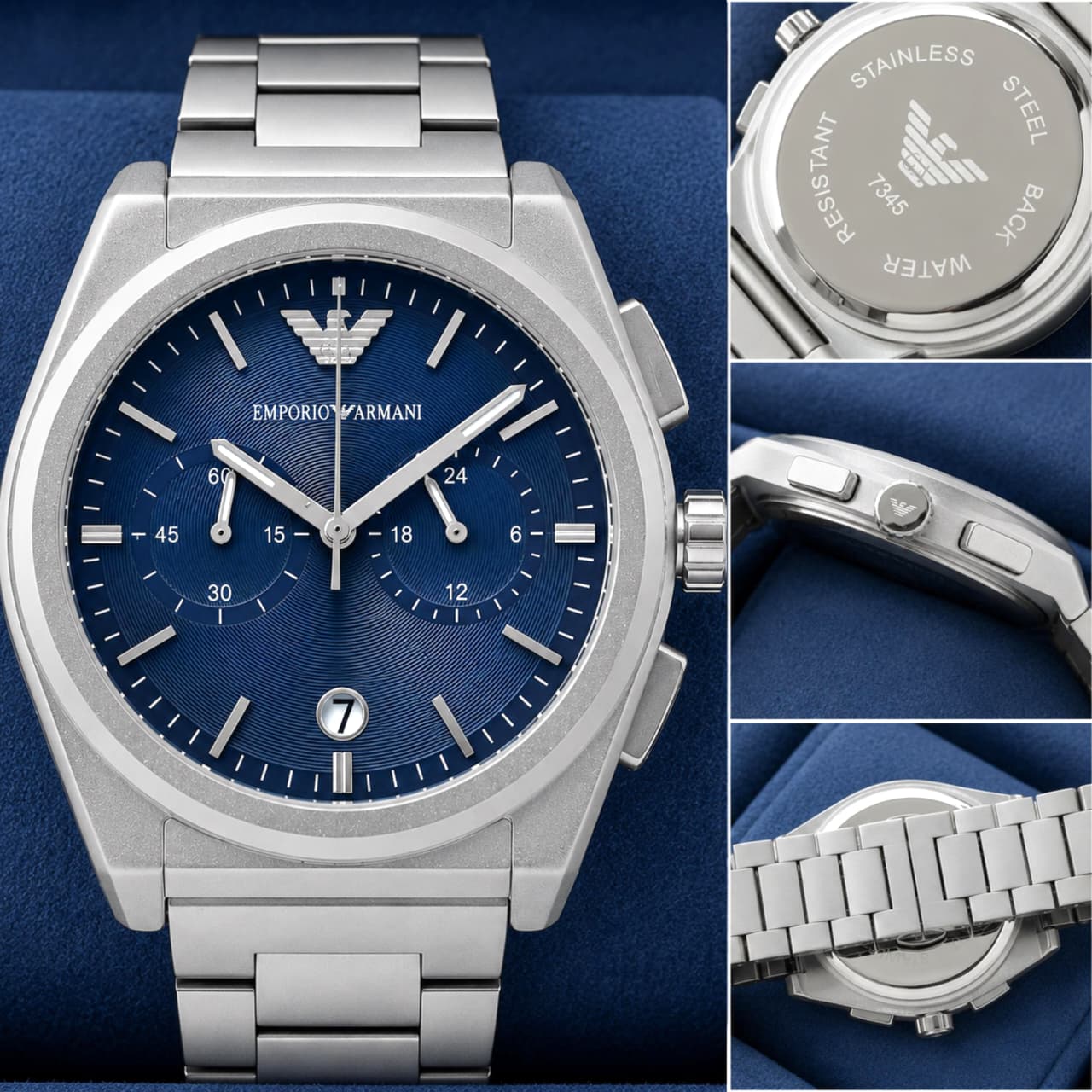 Emporio Armani Blue Sunray Dial