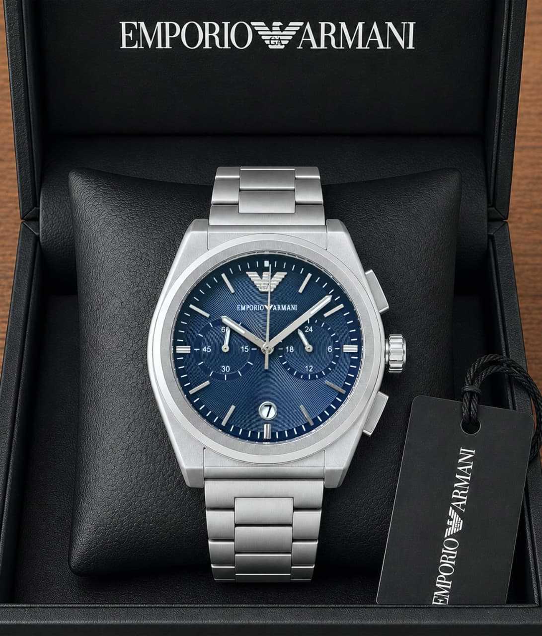 Emporio Armani Blue Sunray Dial
