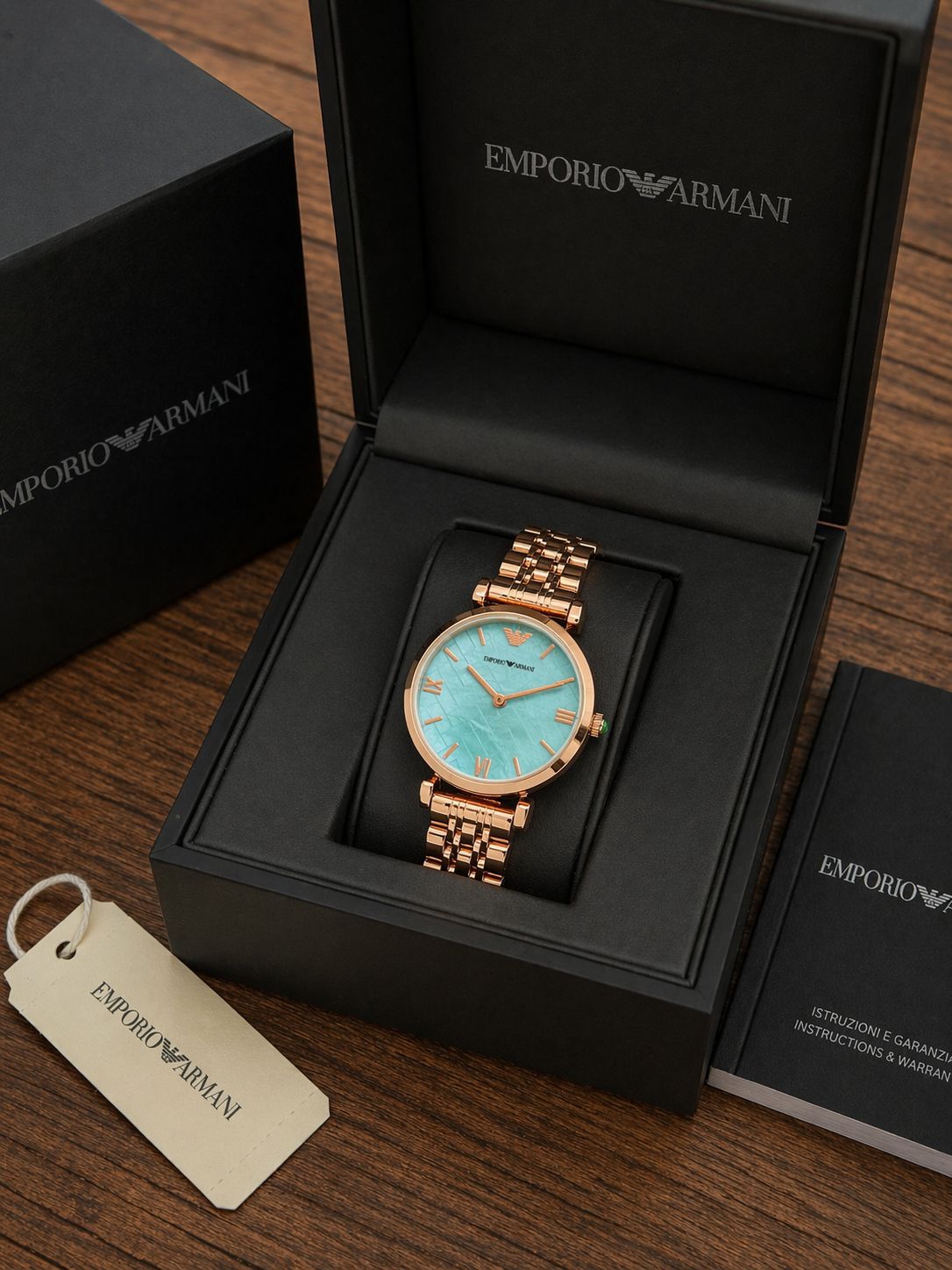 Emporio Armani Slim Ice Blue Dial