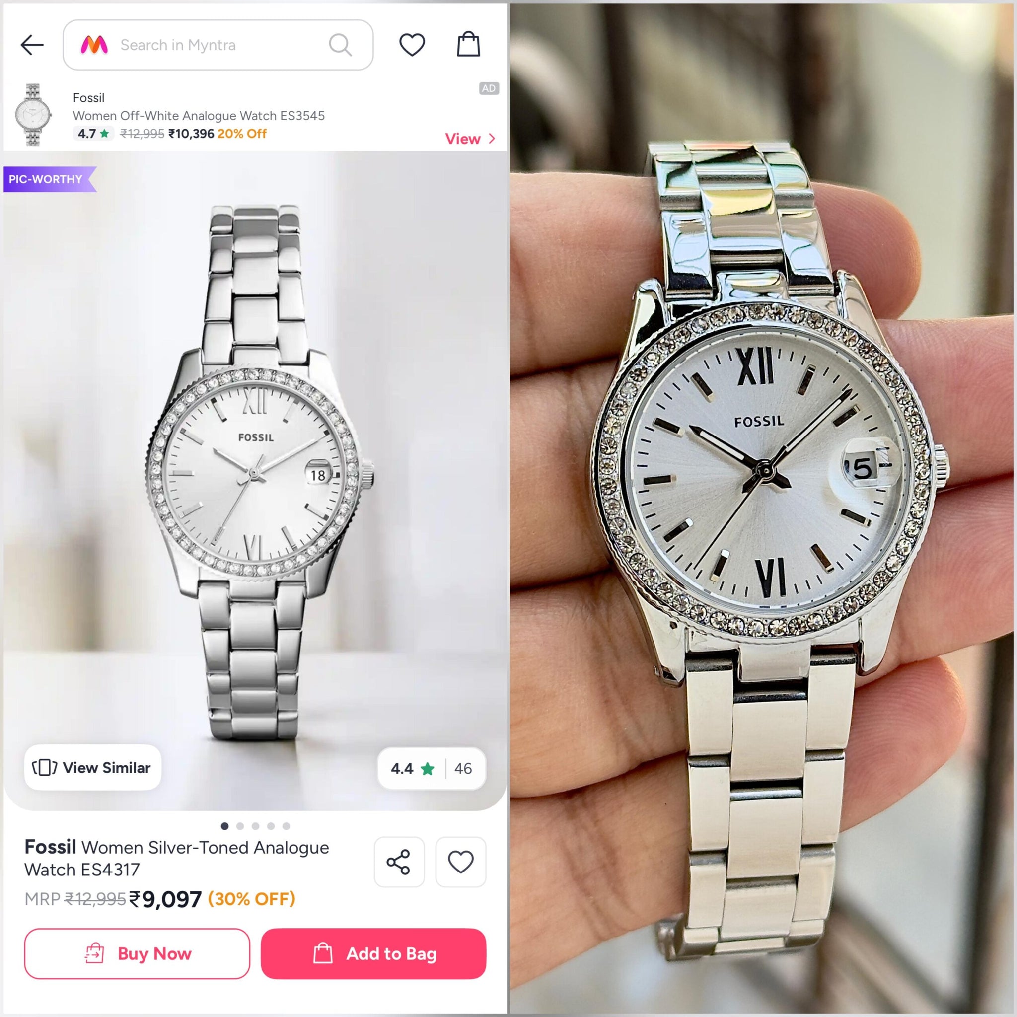 Fossil Sunray Scarlette Series