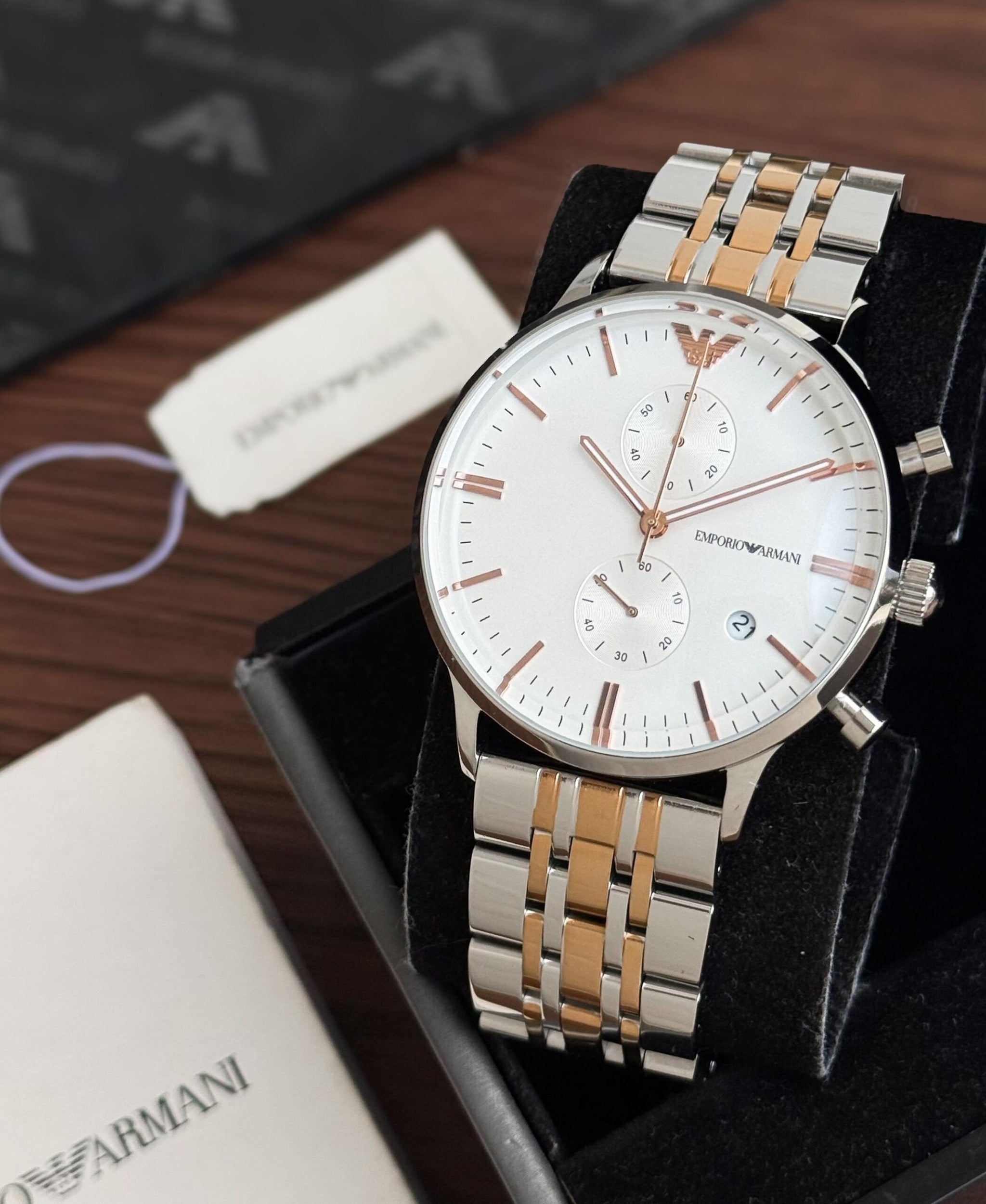 Emporio Armani Slim White Dial