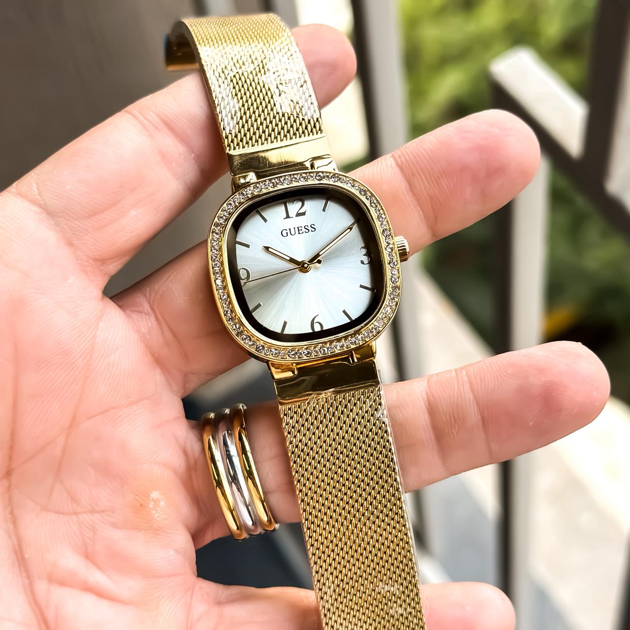 Guess Tapestry Golden Tone