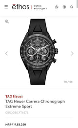 Tag Heuer White And Black Chronograph