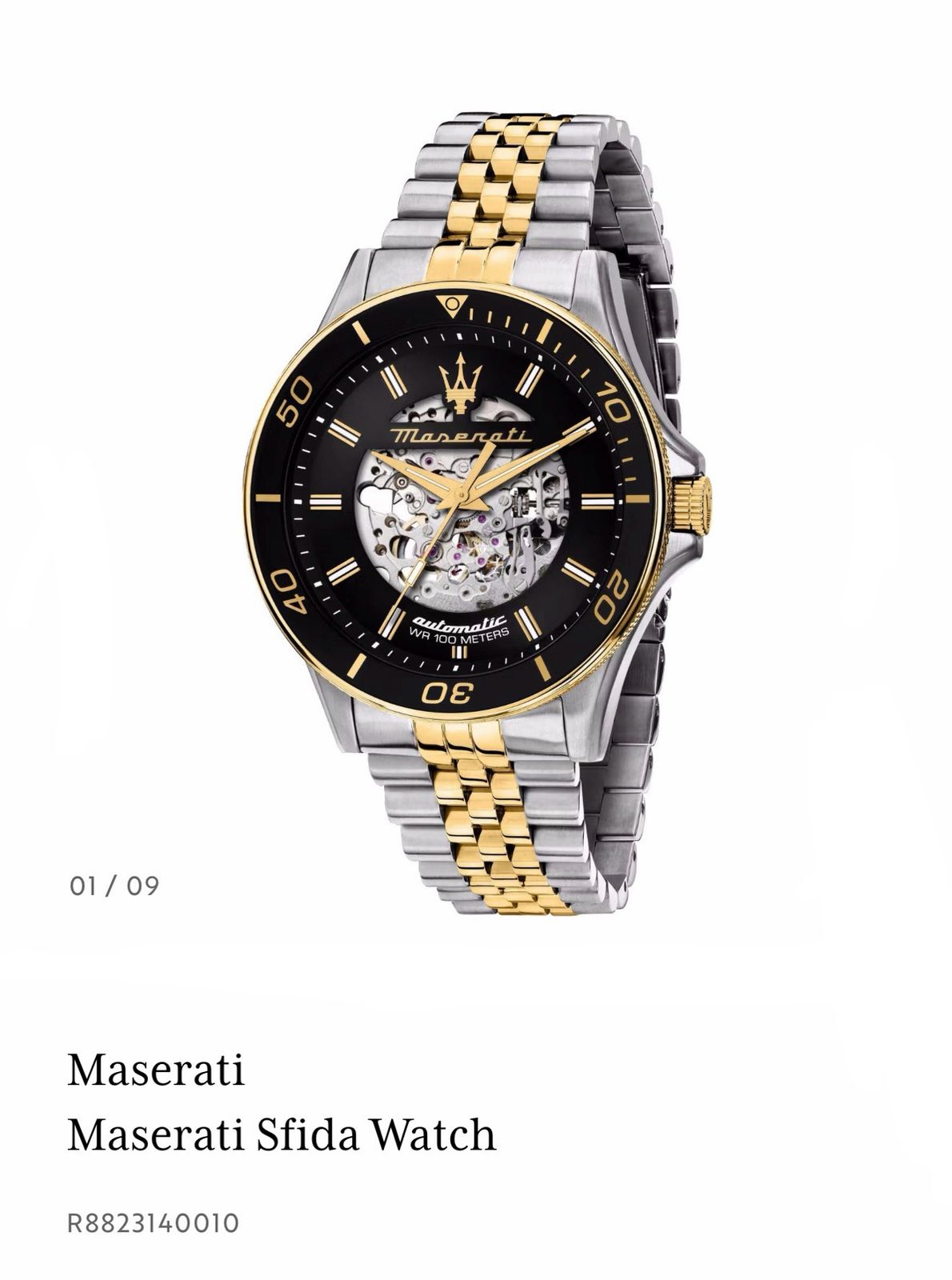 Maserati Sfida Black Dial Automatic