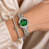 Swarovski Green Sunburst Dial