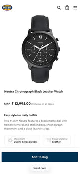Fossil Neutra Chronograph FS5503