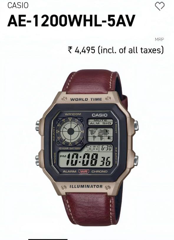 Casio AE-1200WHL-5AV Digital