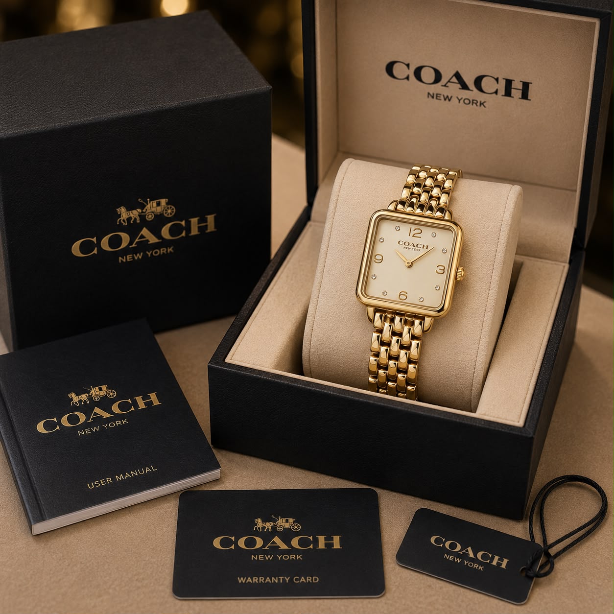 Coach Cass Ivory White Quartz