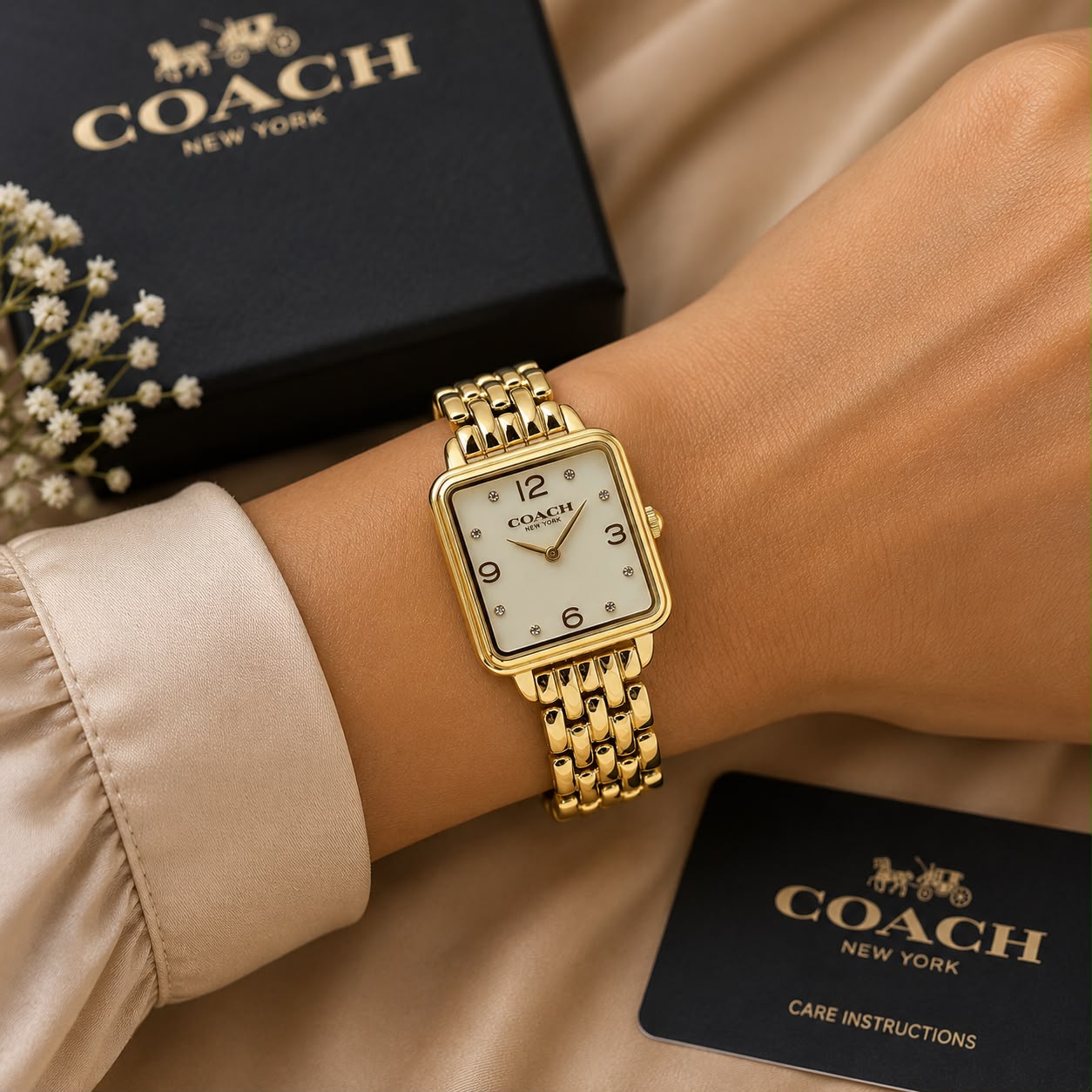 Coach Cass Ivory White Quartz