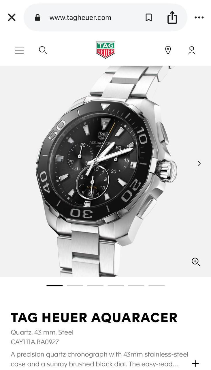 Tag Heuer Aquaracer Black Dial