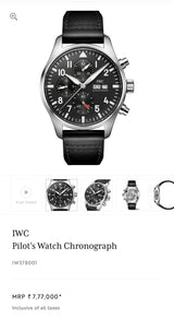 IWC Pilot’s  Black Chronograph