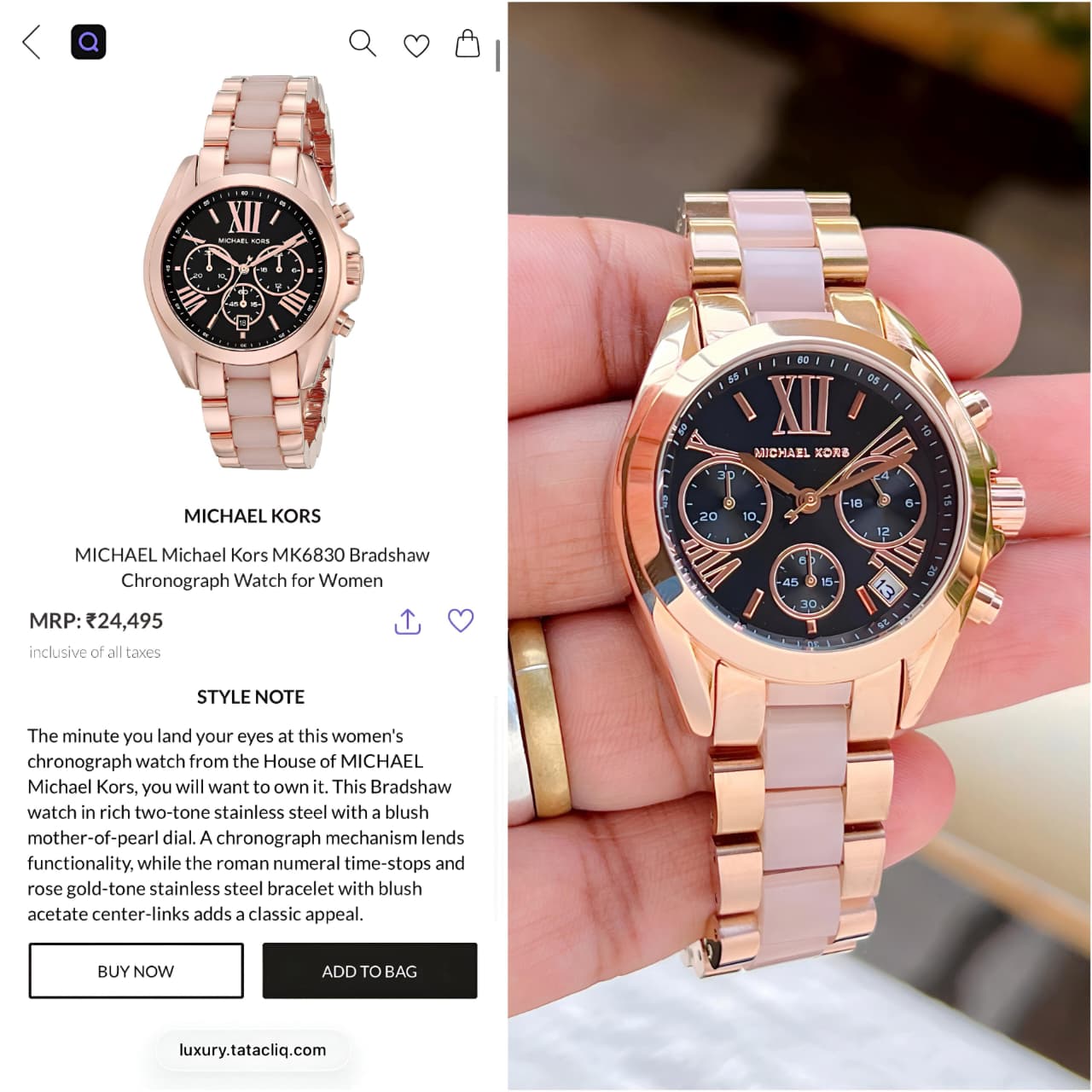 Michael Kors Bradshaw Rose Gold