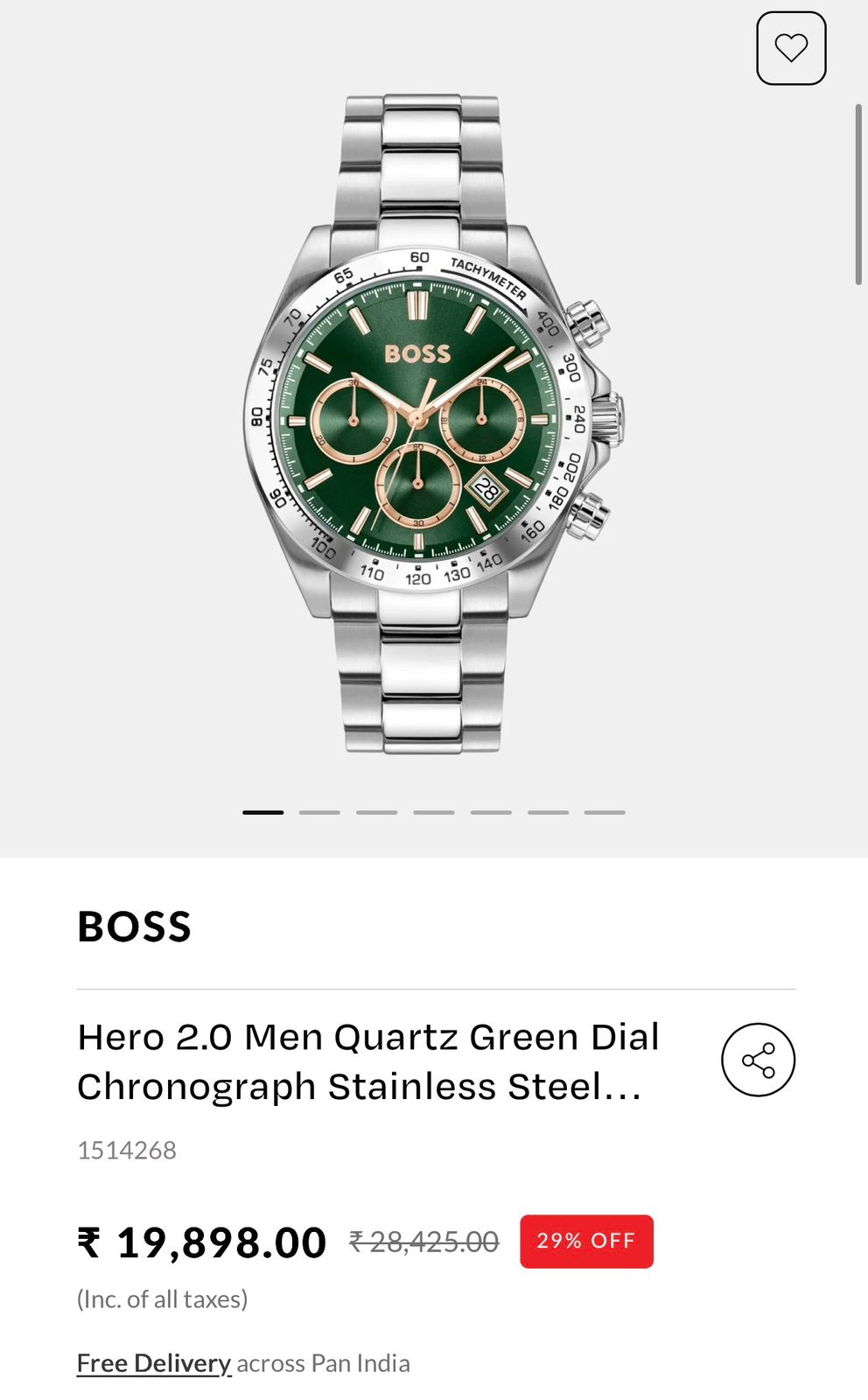 Hugo Boss Hero 2.0 Chronograph Green Dial