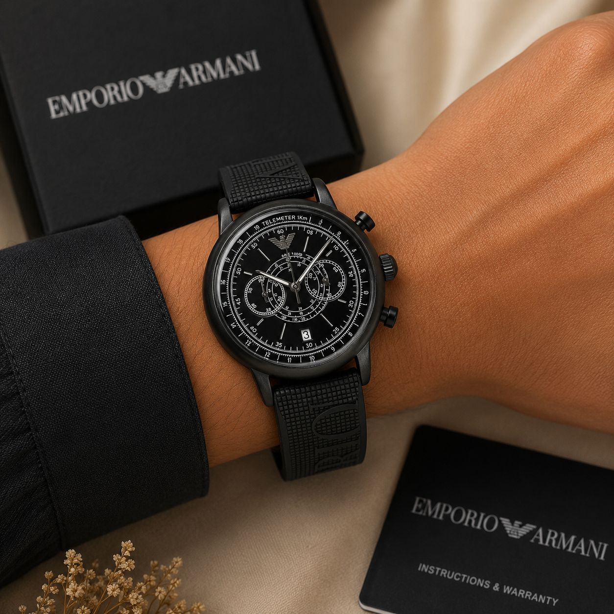 Emporio Armani Black Sport Series Chronograph