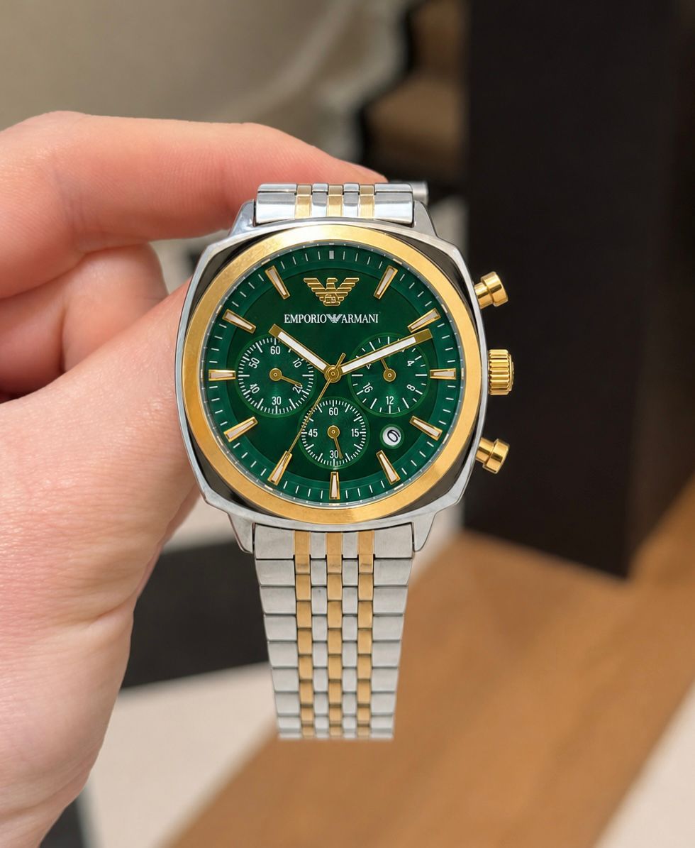 Emporio Armani Green Dial Chronograph