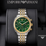 Emporio Armani Green Dial Chronograph