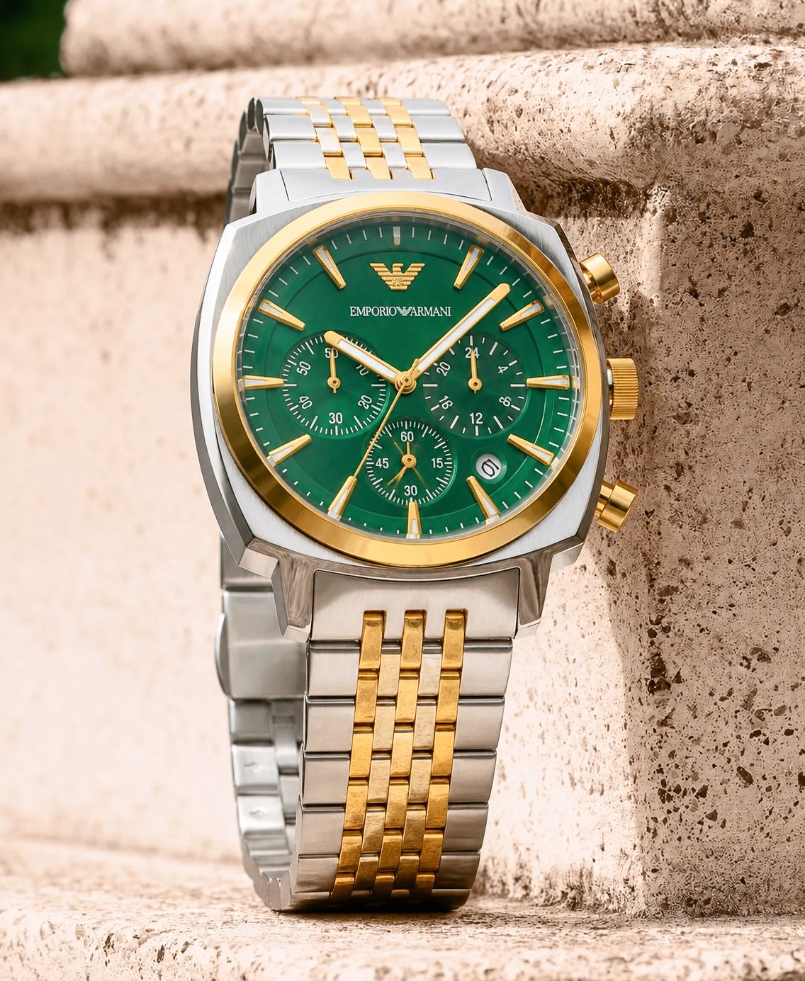 Emporio Armani Green Dial Chronograph