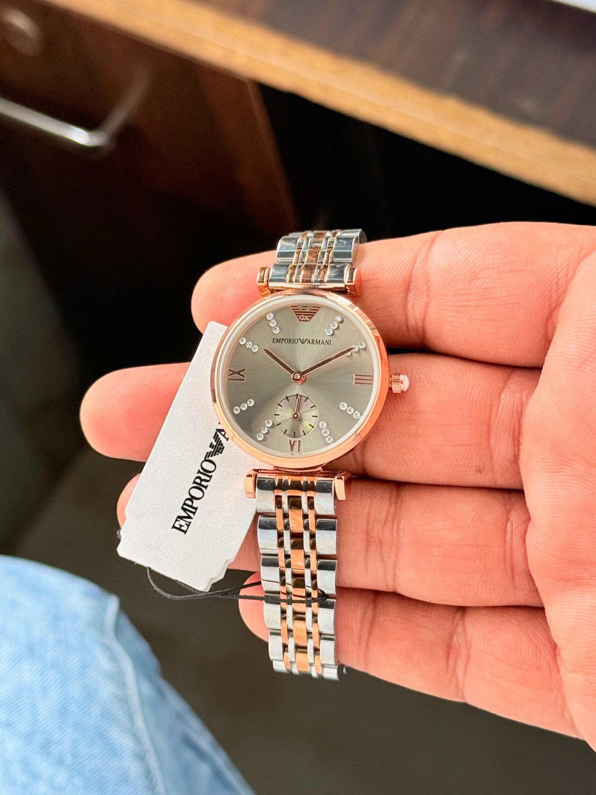 Emporio Armani Slim Grey Two Tone