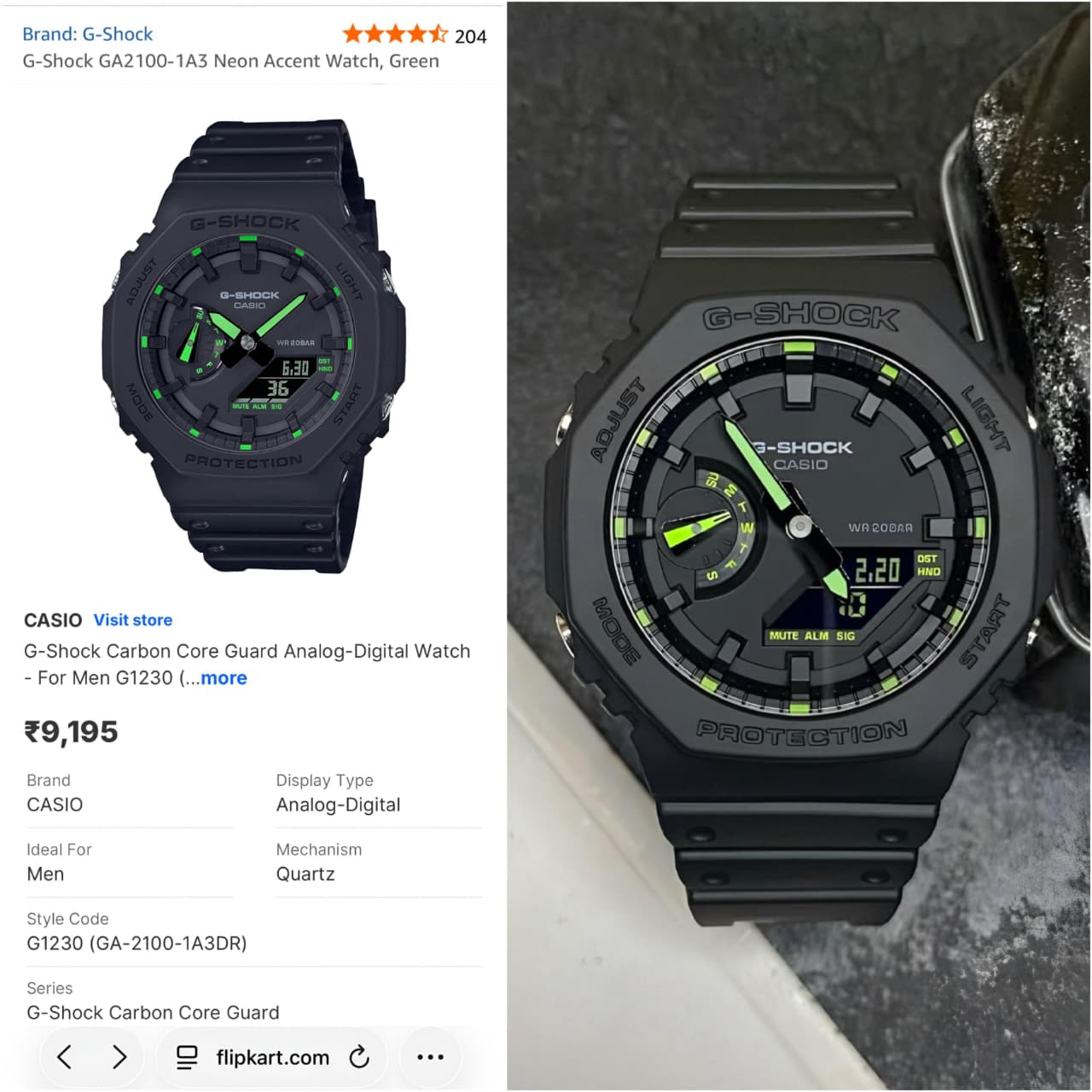 G Shock Casio Oak GA-2100-1A3