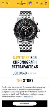 Breitling Navitimer Black Chronograph