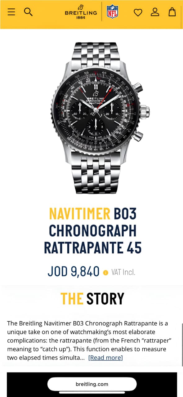 Breitling Navitimer Black Chronograph