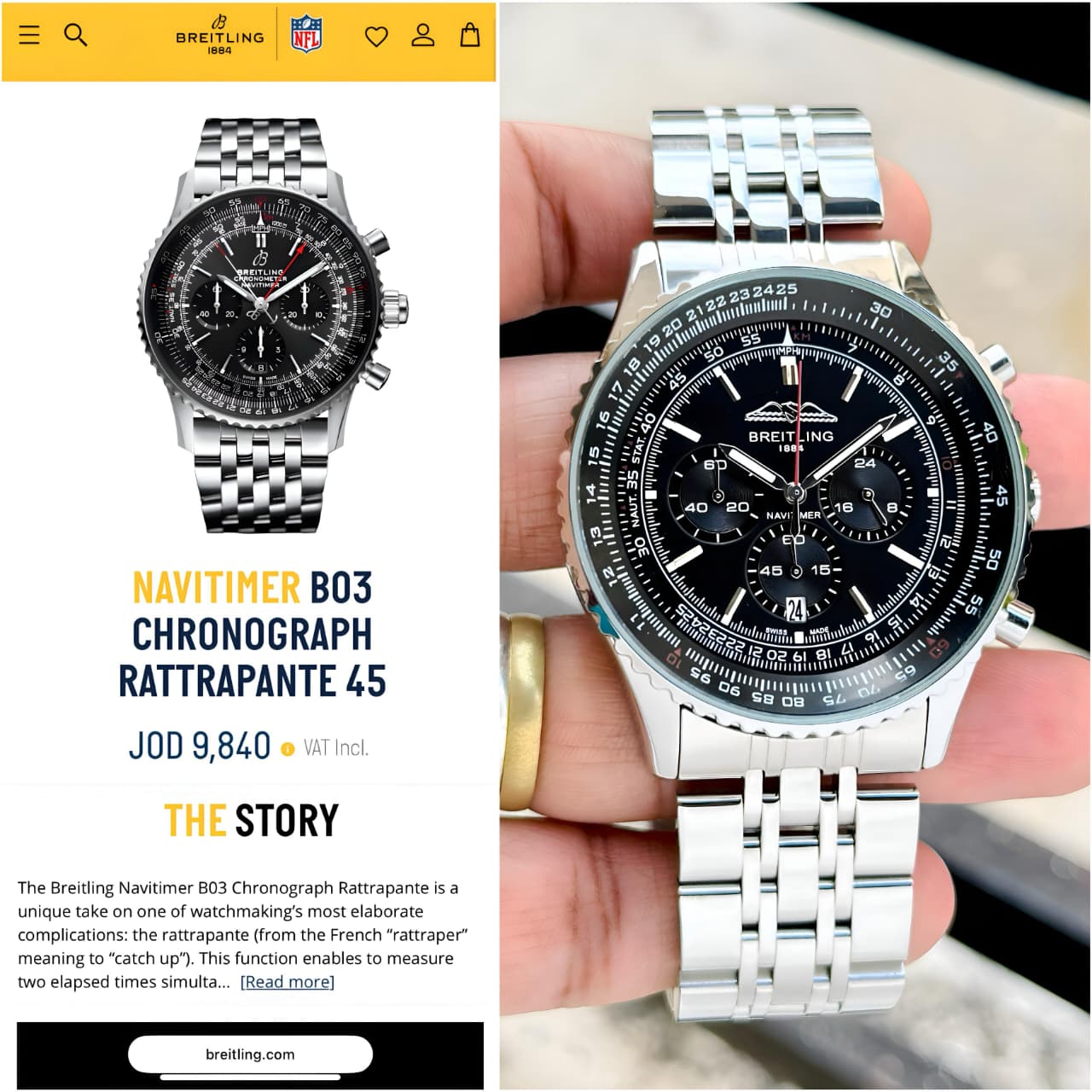 Breitling Navitimer Black Chronograph