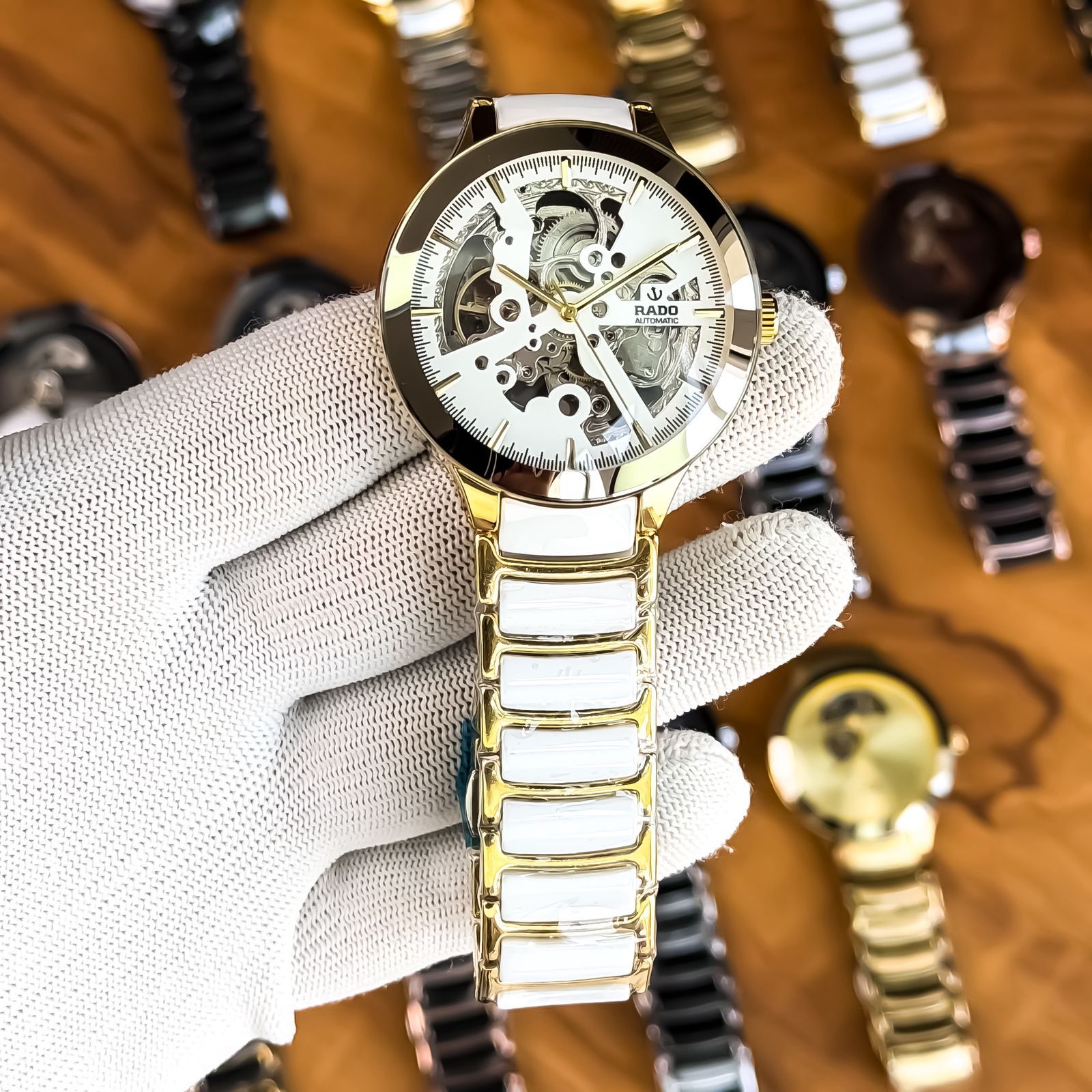 Rado Centrix Automatic Open Heart White Jubile