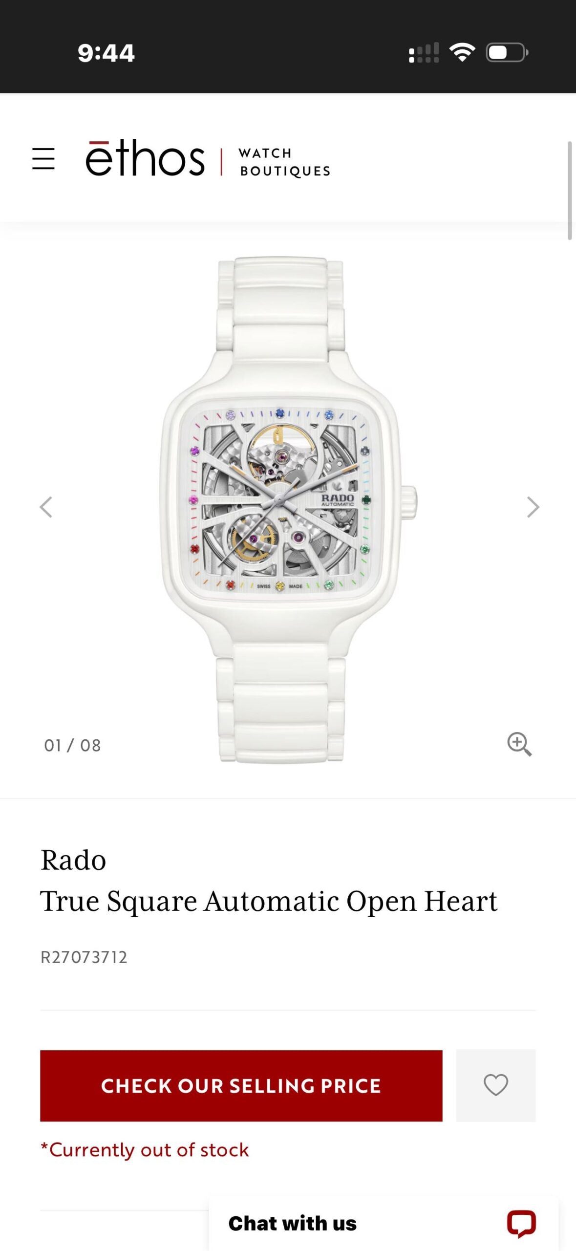 Rado True Square White Ceramic Edition