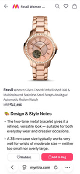 Fossil Architect Automatic Pink Rose Gold