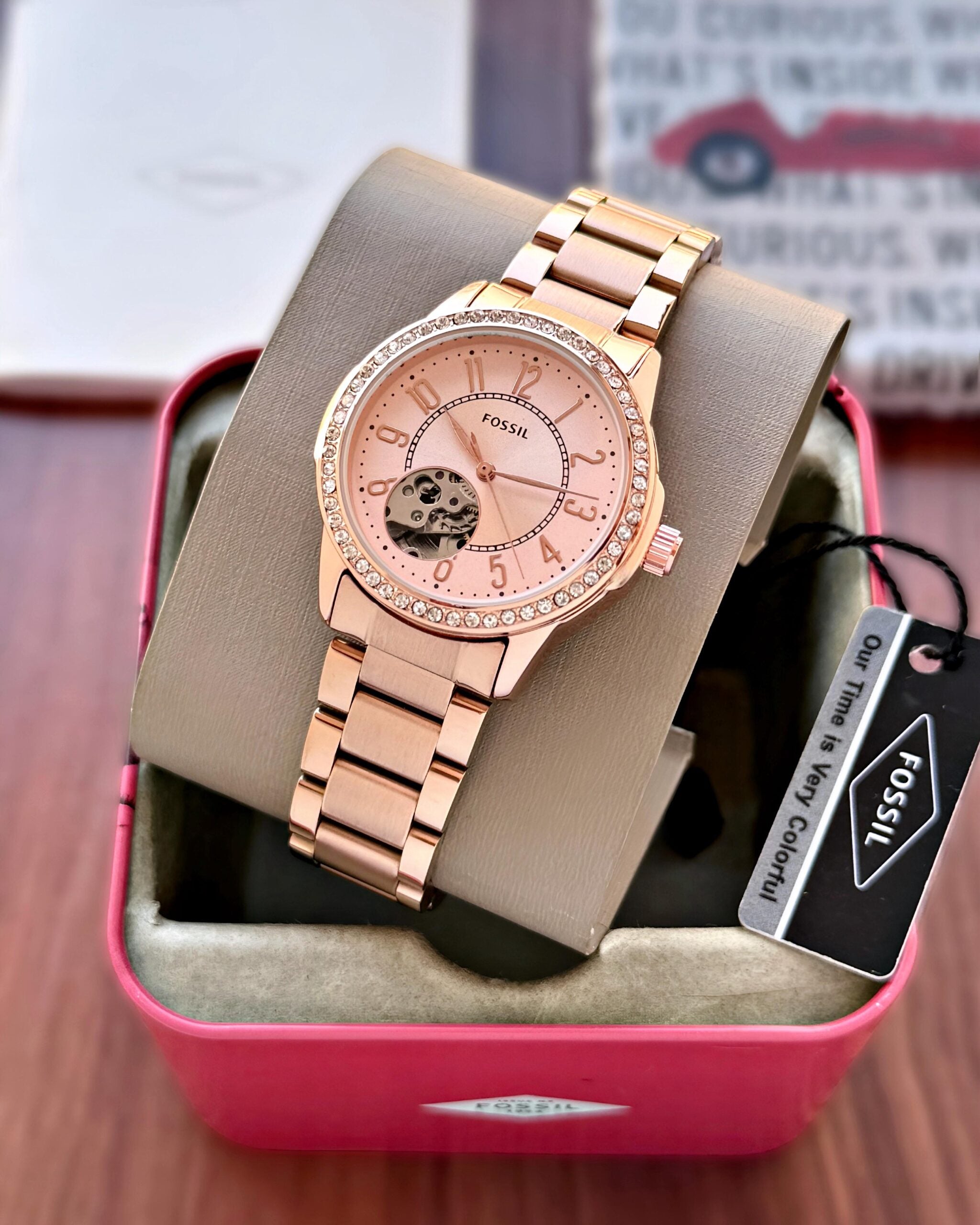 Fossil Architect Automatic Pink Rose Gold