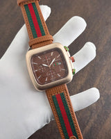 Gucci Elegant Brown Dial Chronograph