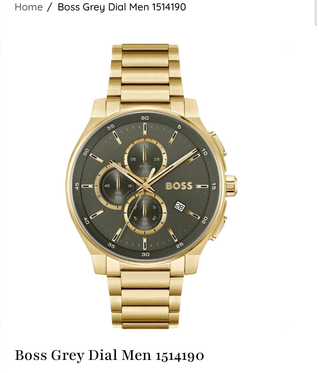 Boss Grey Dial Gold Edition