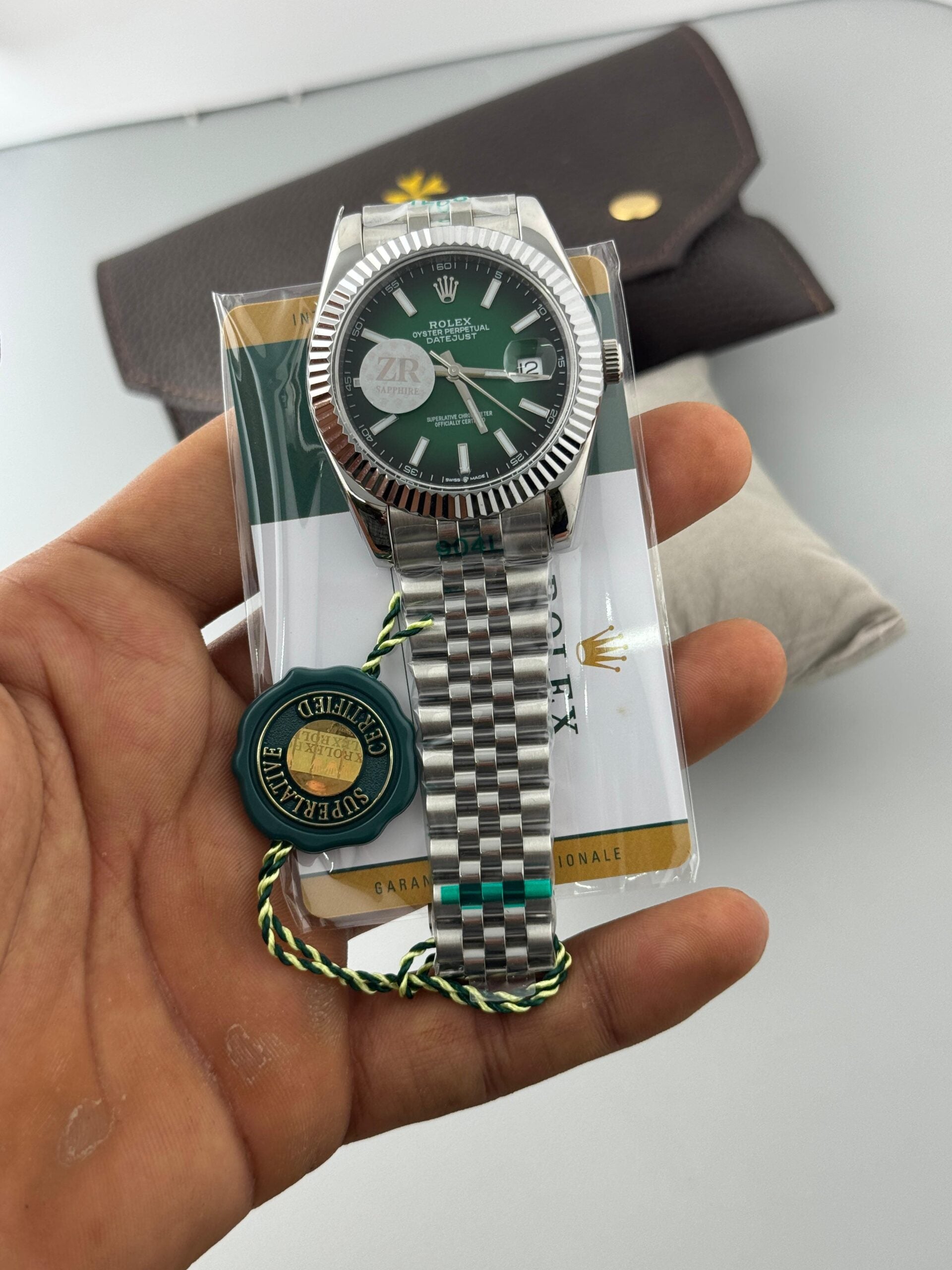 Rolex Perpetual Date Just Green Jubilee