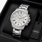 Fossil FS-4735 White Dial Silver Edition