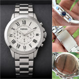 Fossil FS-4735 White Dial Silver Edition