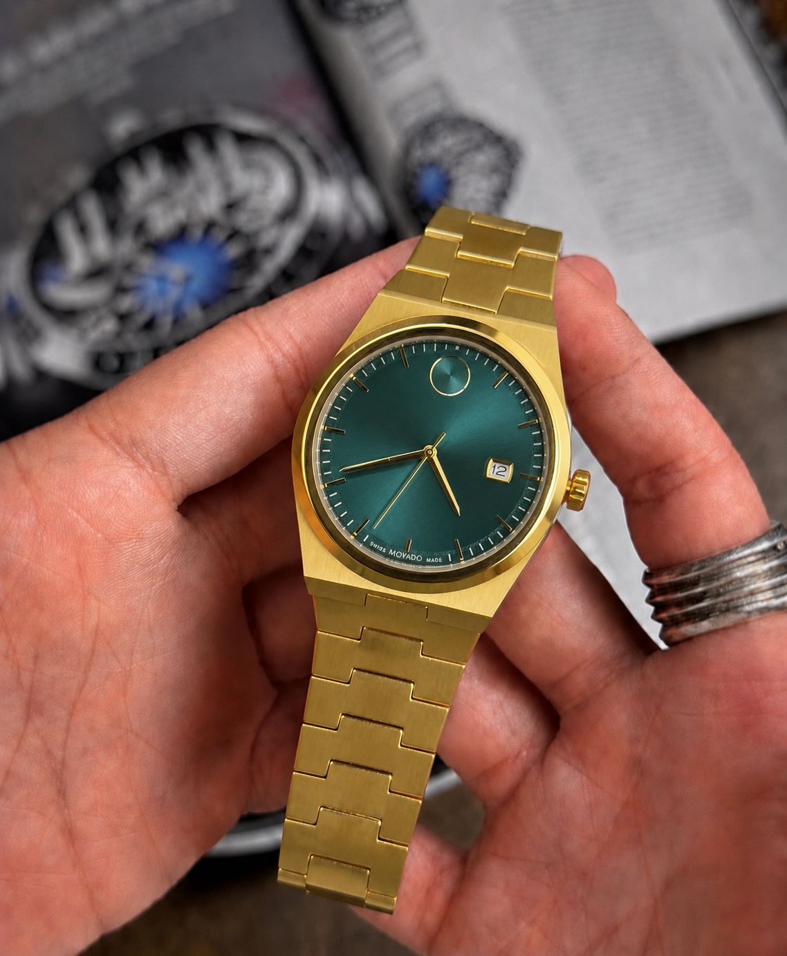 Movado Slim Edge Golden Green Edition