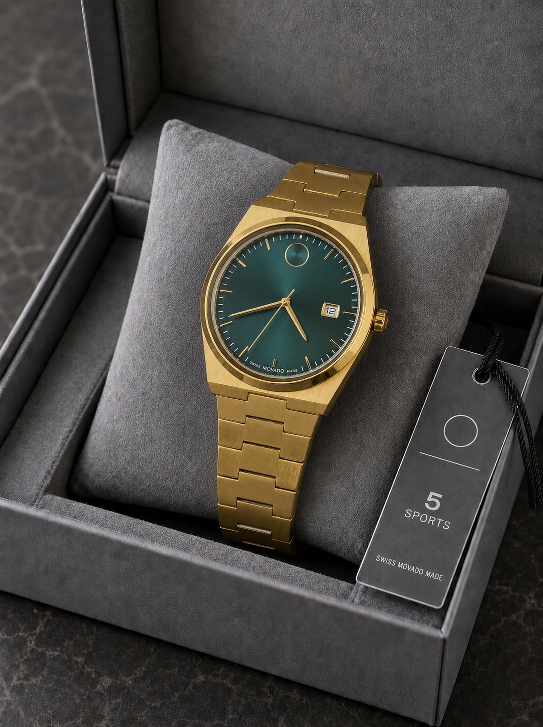 Movado Slim Edge Golden Green Edition