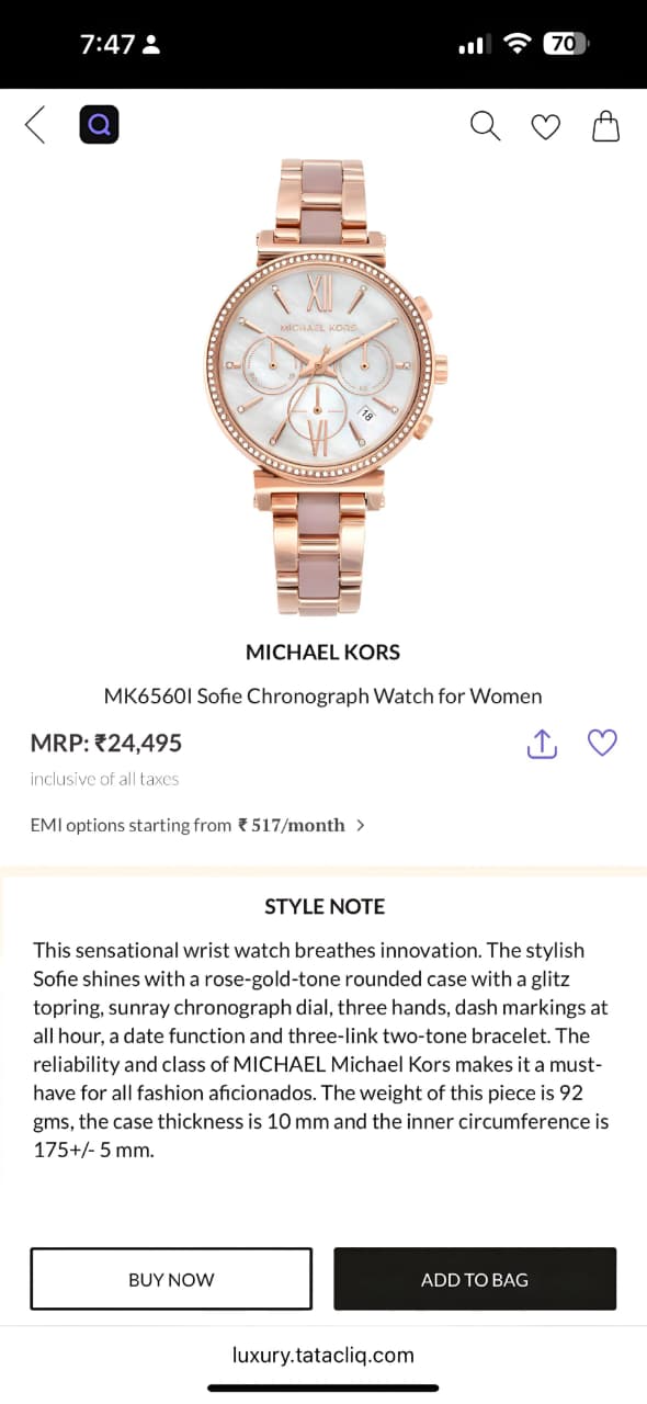 Michael Kors Sofie Rose Gold Pink Edition