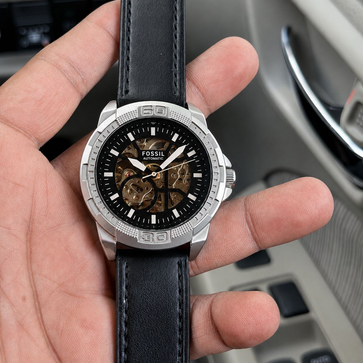 Fossil Skeleton Automatic Black Brown Edition